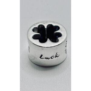 Authentic Pandora Charm Cut Out Four Leaf Clover Luck Courage Sterling Silver